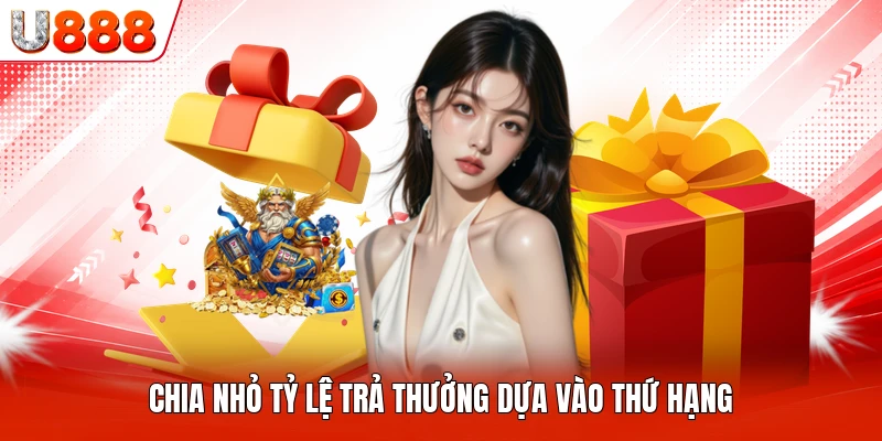 Chia nhỏ tỷ lệ trả thưởng dựa vào thứ hạng